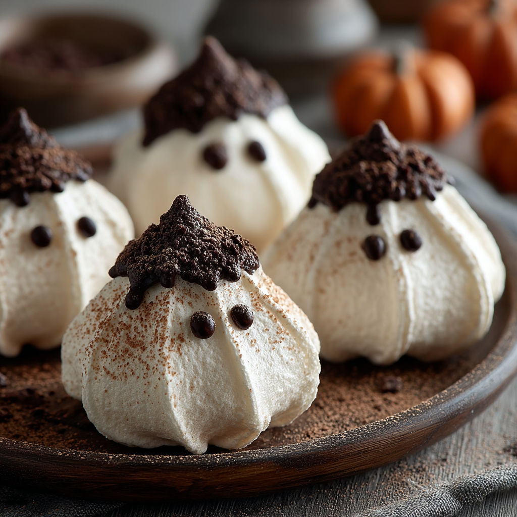 Meringues Fantômes pour Halloween.