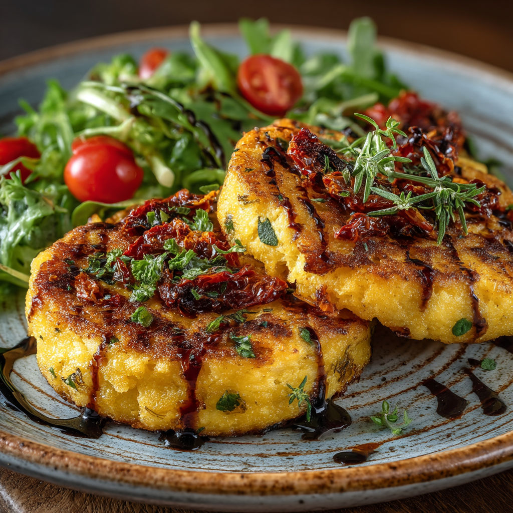 Une assiette de légumes et de sauce.