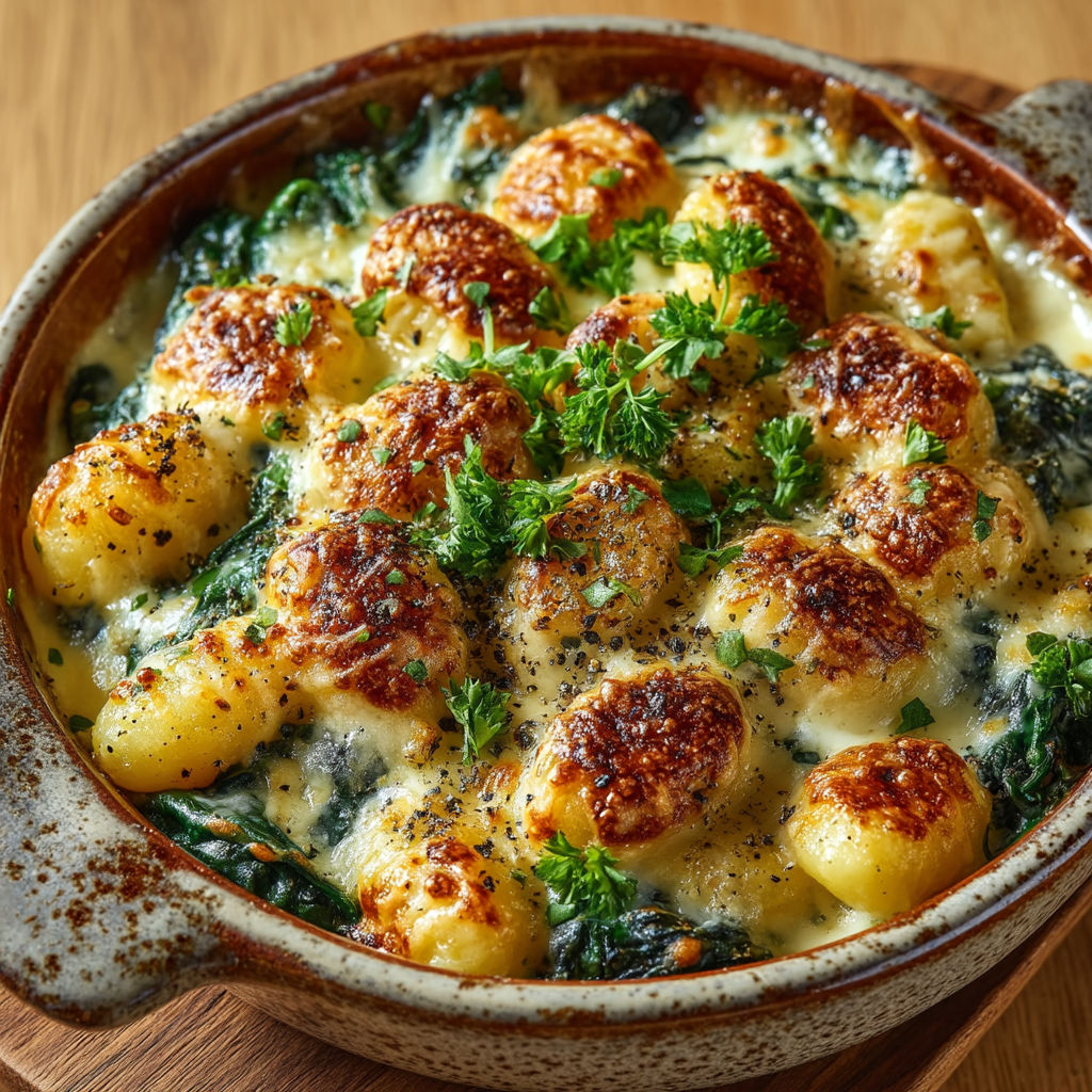 Une casserole de fromage et légumes.