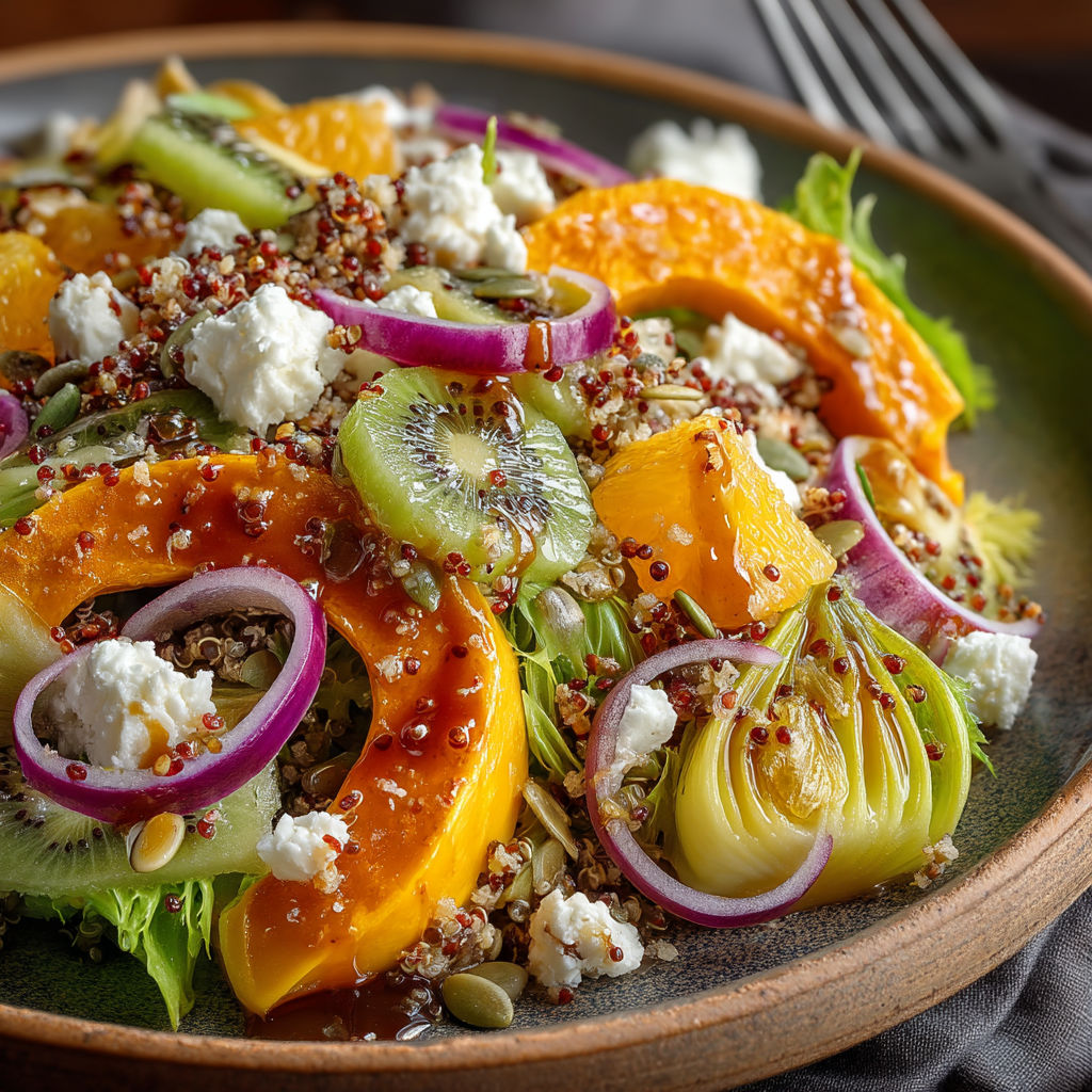 Une salade de fruits et de graines.