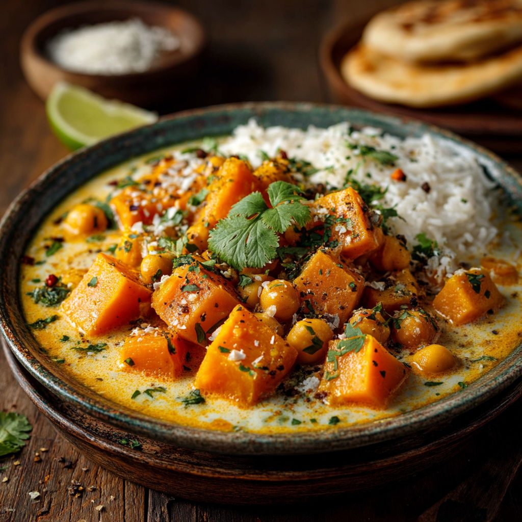 Curry de butternut et pois chiches.