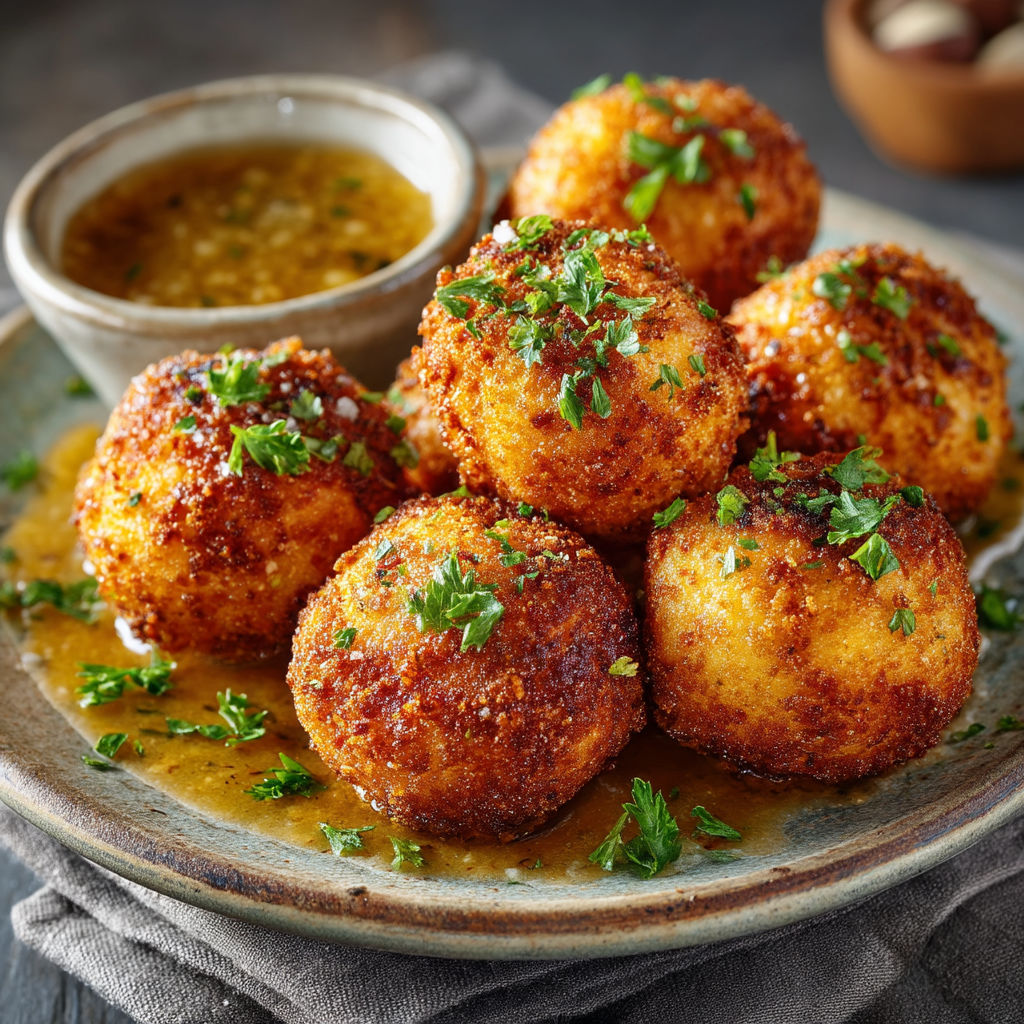 Plate of food with sauce.