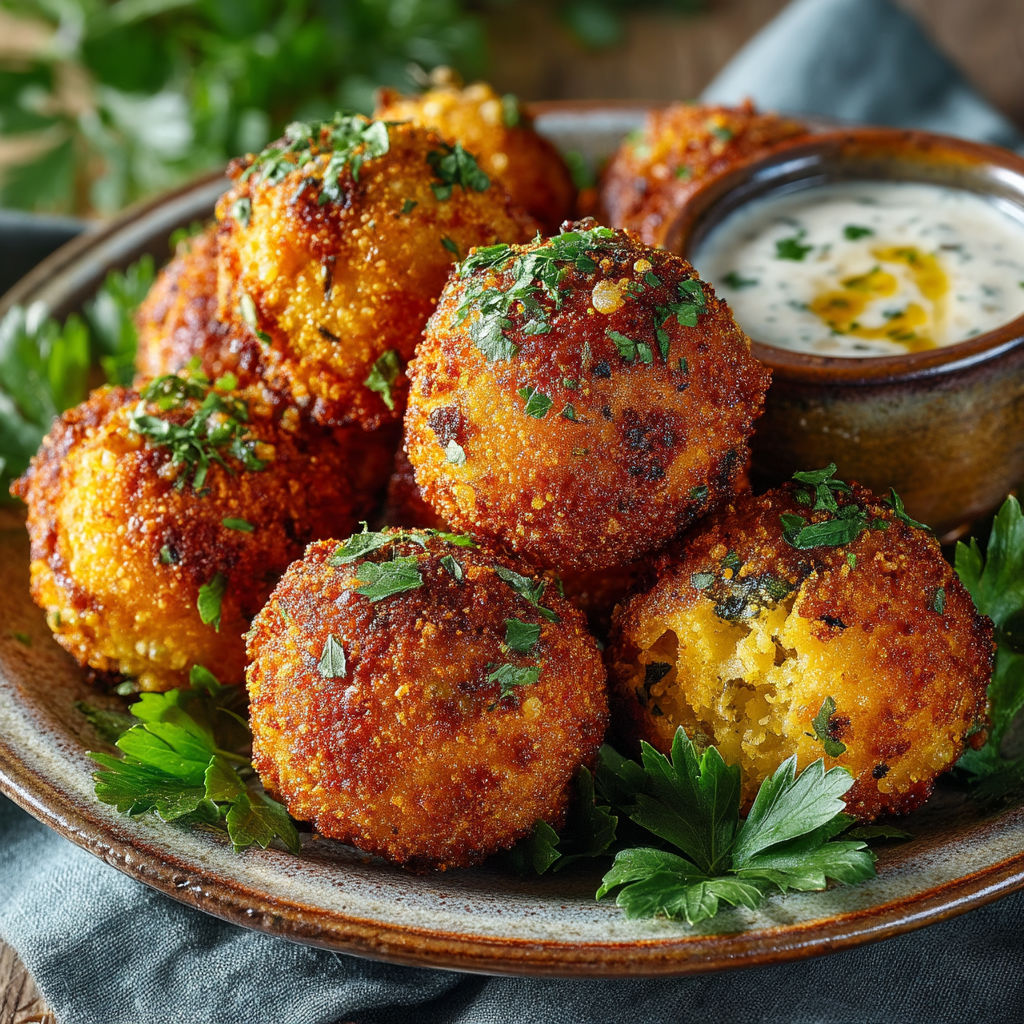 Une assiette de boulettes de viande avec une sauce.