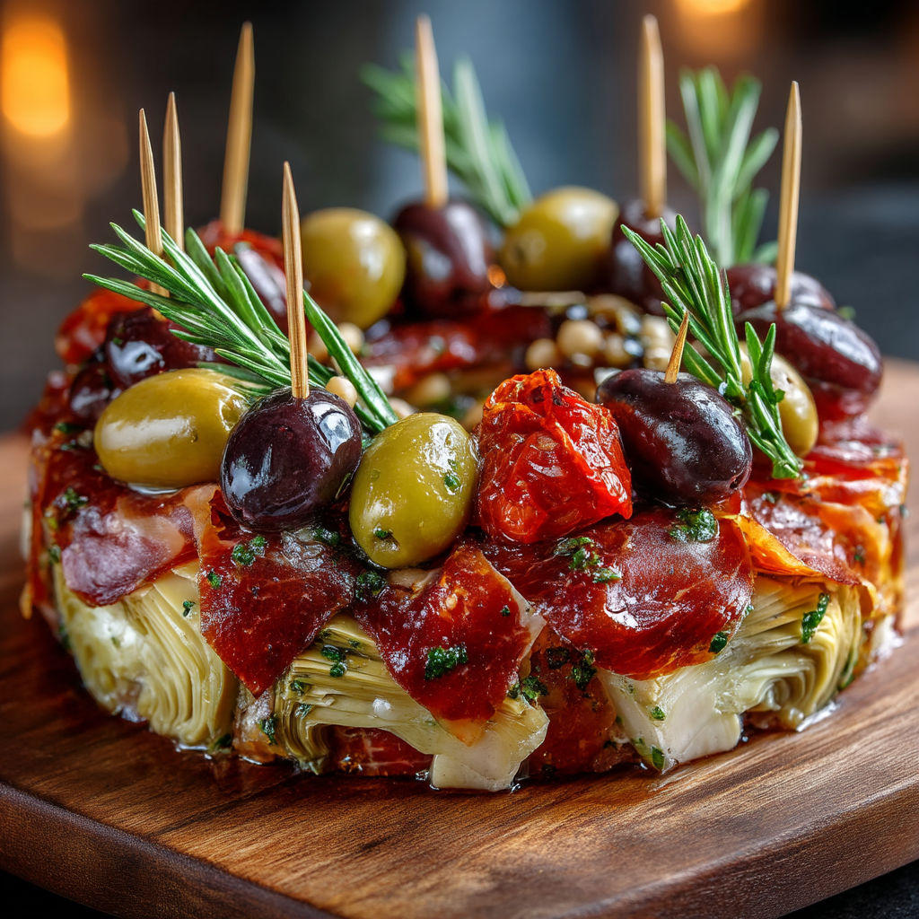 Une pâtée de fruits et légumes sur une planche de bois.