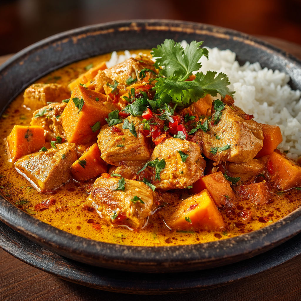 Une assiette de riz et de viande chaude.