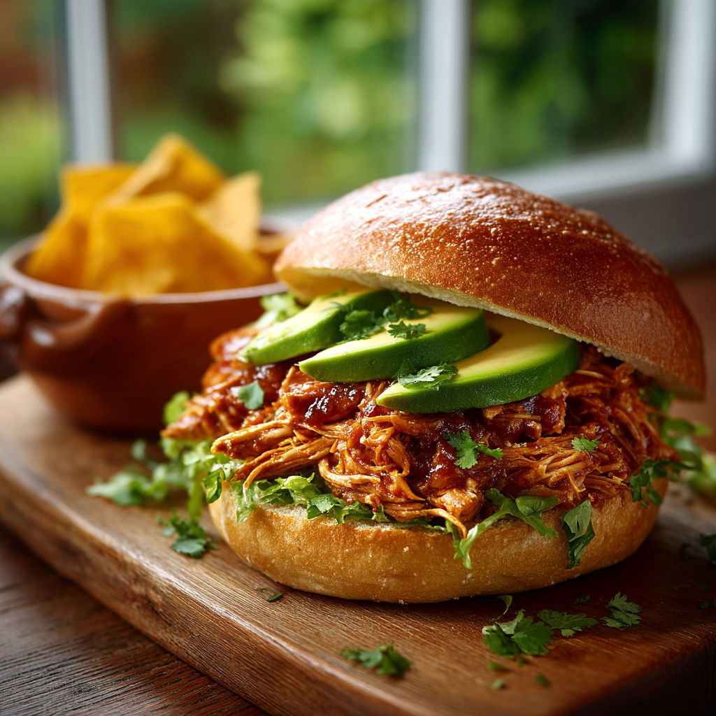 Un burger au pulled chicken au Cookeo.