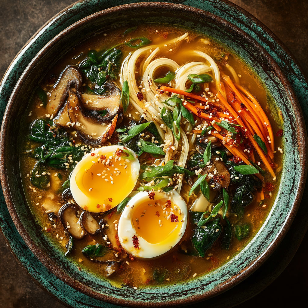 Une soupe chinoise avec des oeufs, des carottes et des noix de coco.