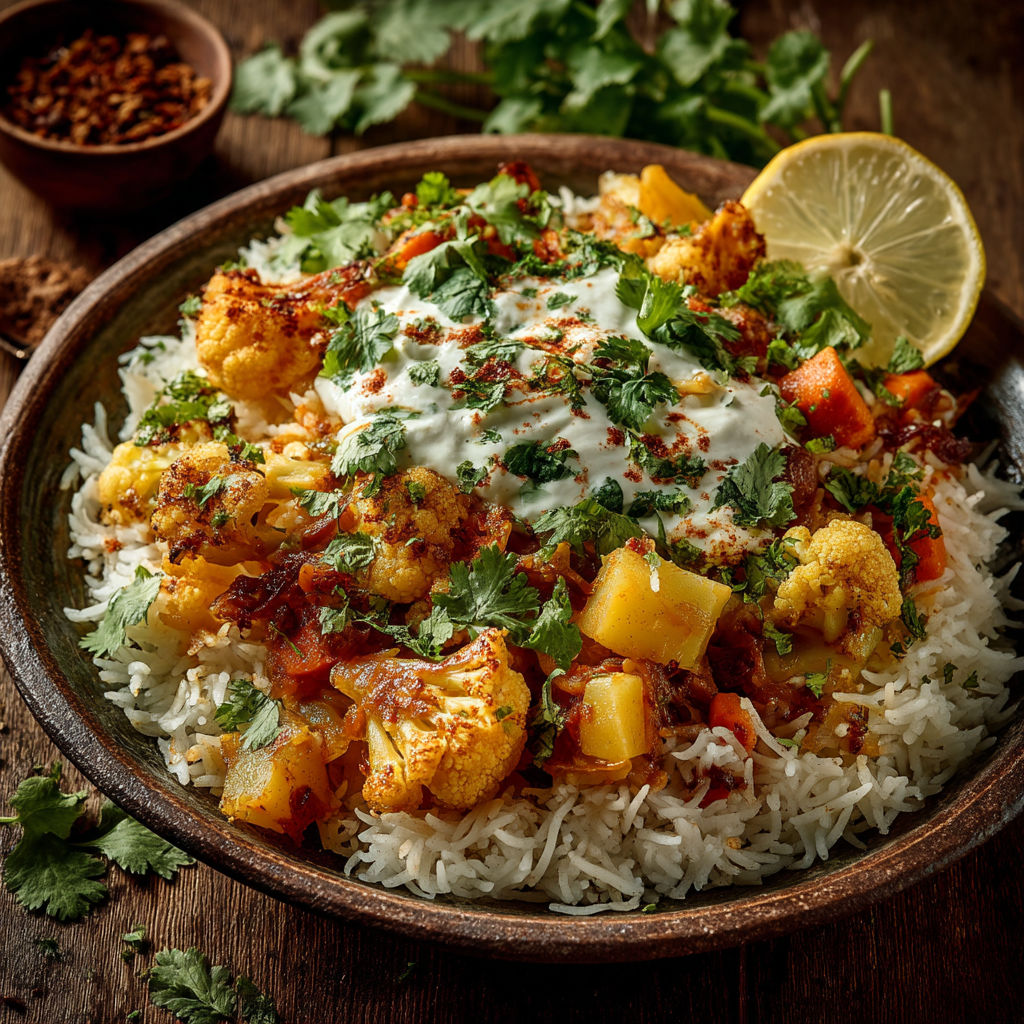 Biryani aux légumes d'hiver.