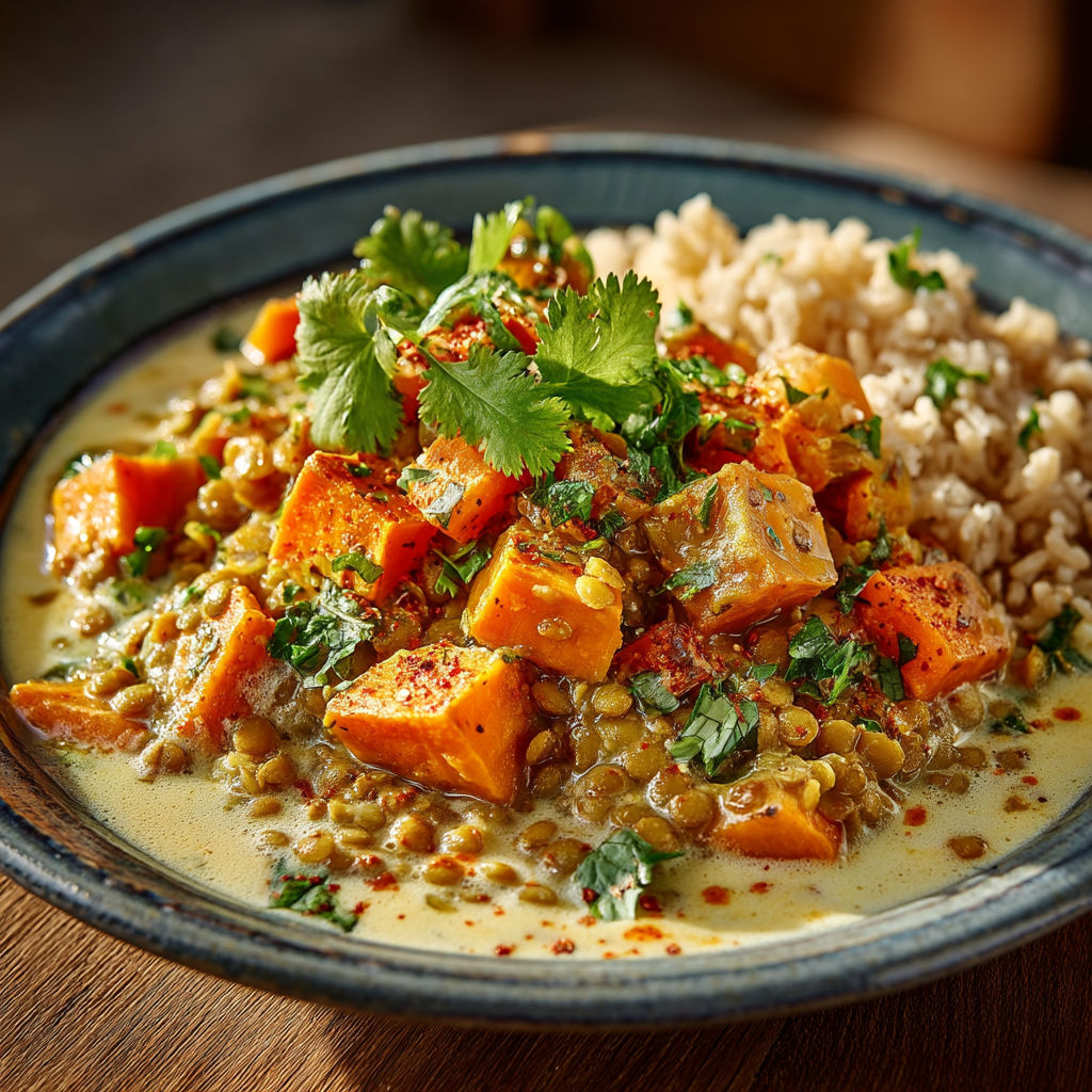 Une assiette de riz et de légumes verts.