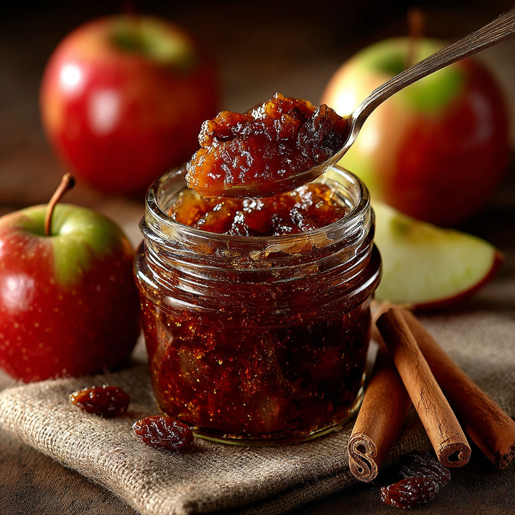 Une jarre contenant du sirop de jus de pomme.