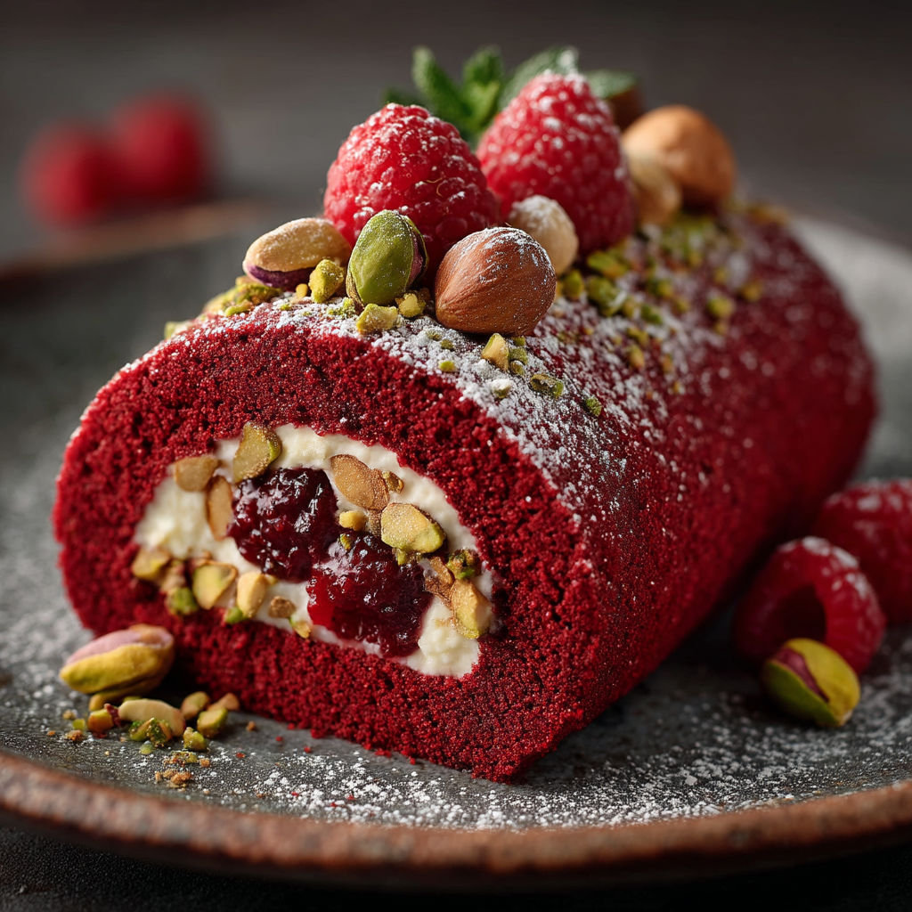 Une galette de fruits rouges et noires.