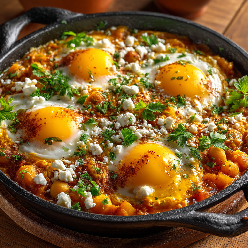 Un plat de fried eggs et de légumes.