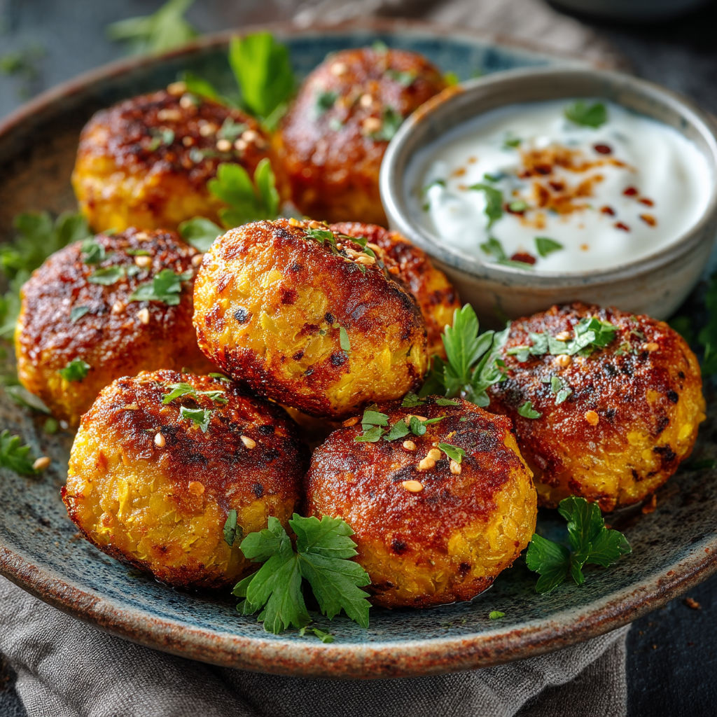 Boulettes de carotte au cumin.