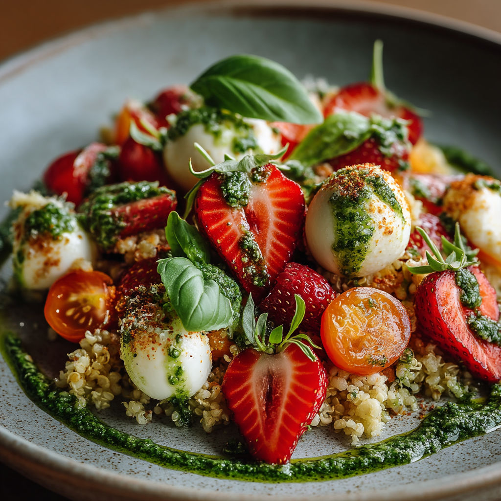 Une assiette de fruits et légumes verts.