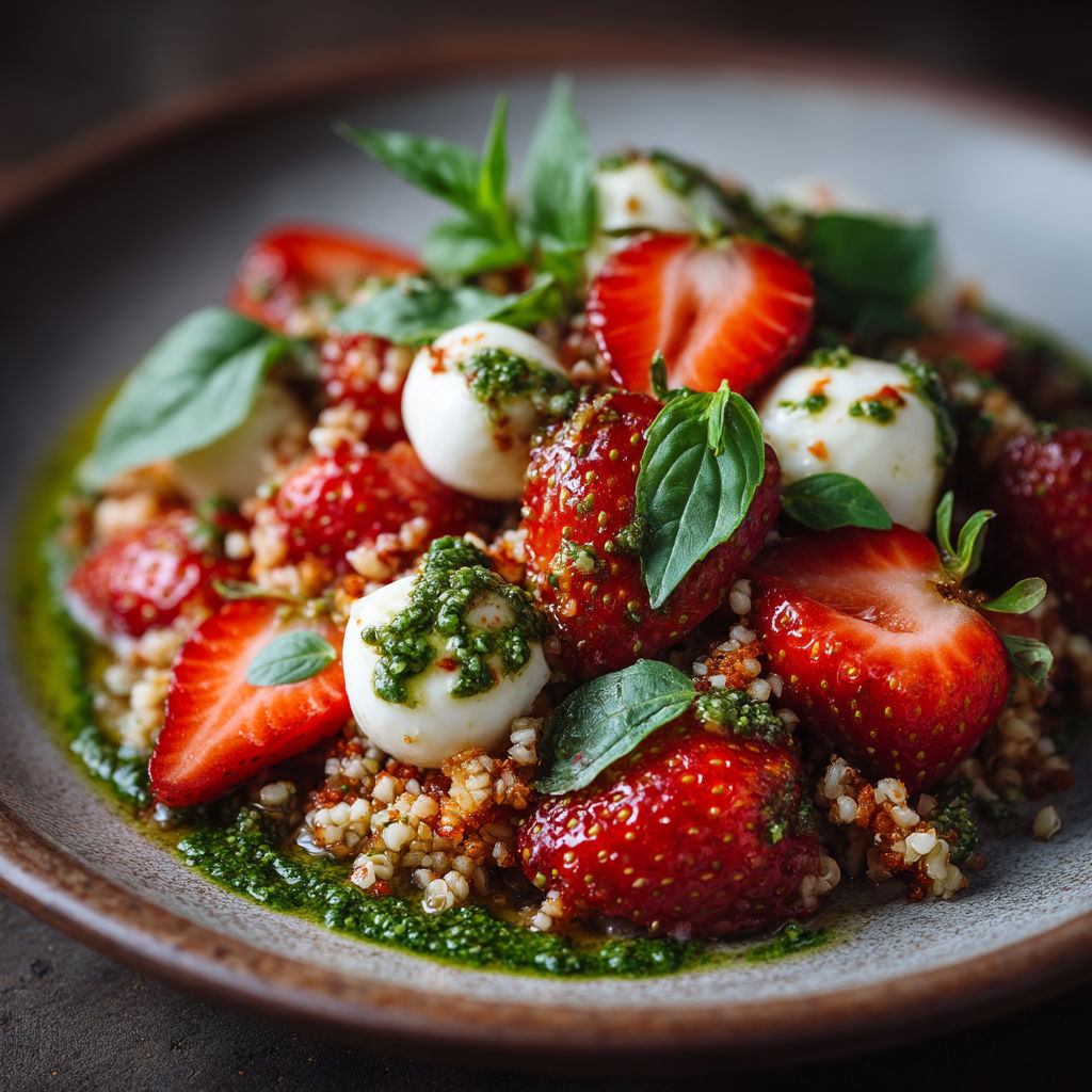 Une assiette de fruits et légumes verts.
