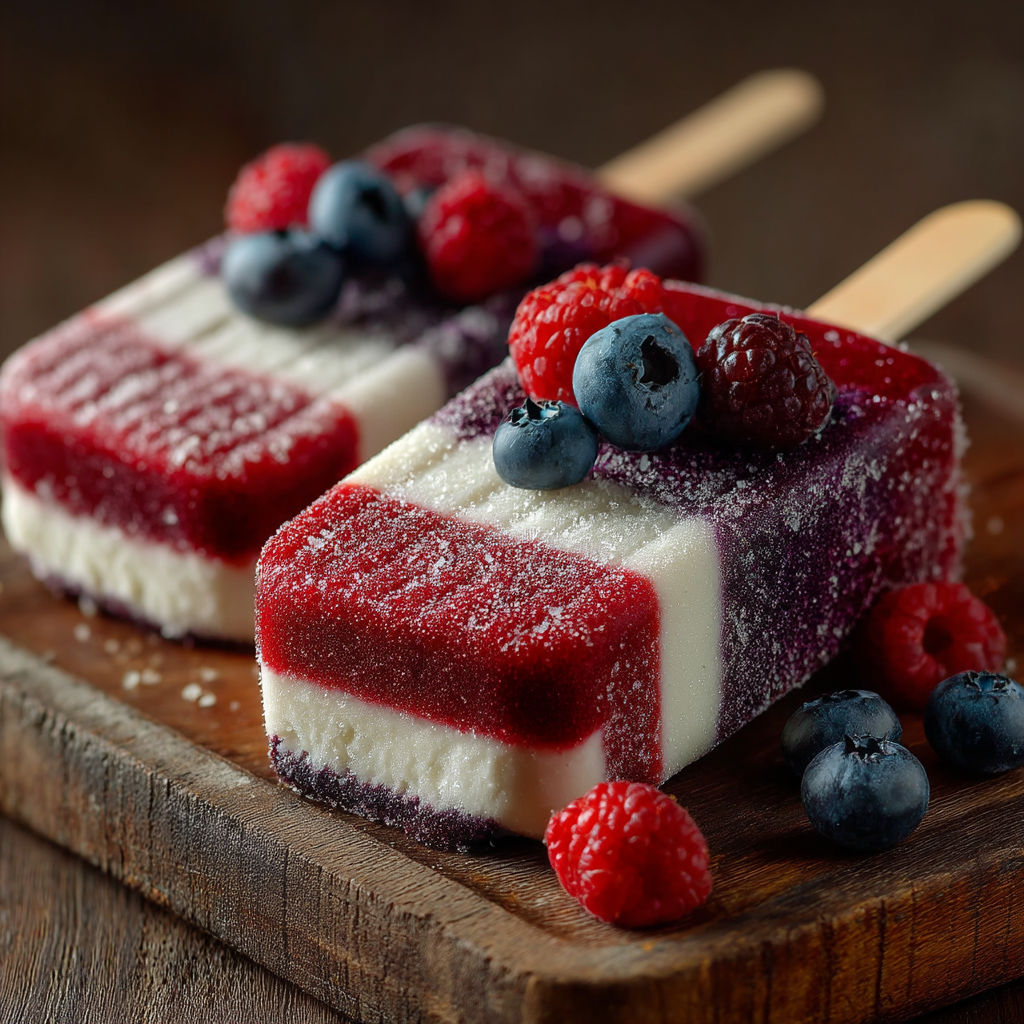 Des glaces avec des fraises et des baies.