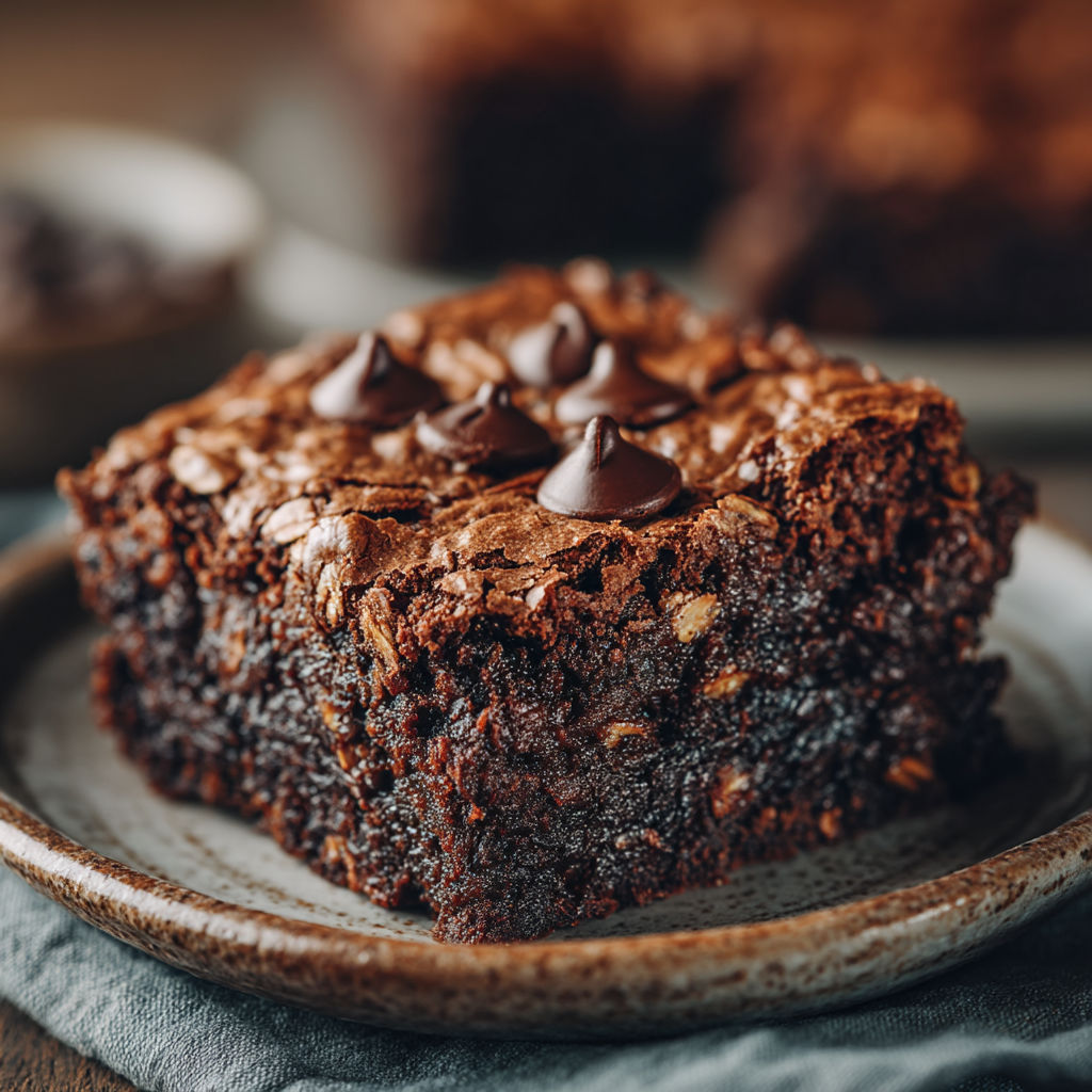 Une barquette de chocolat avec des noix et des chocolats sur le dessus.