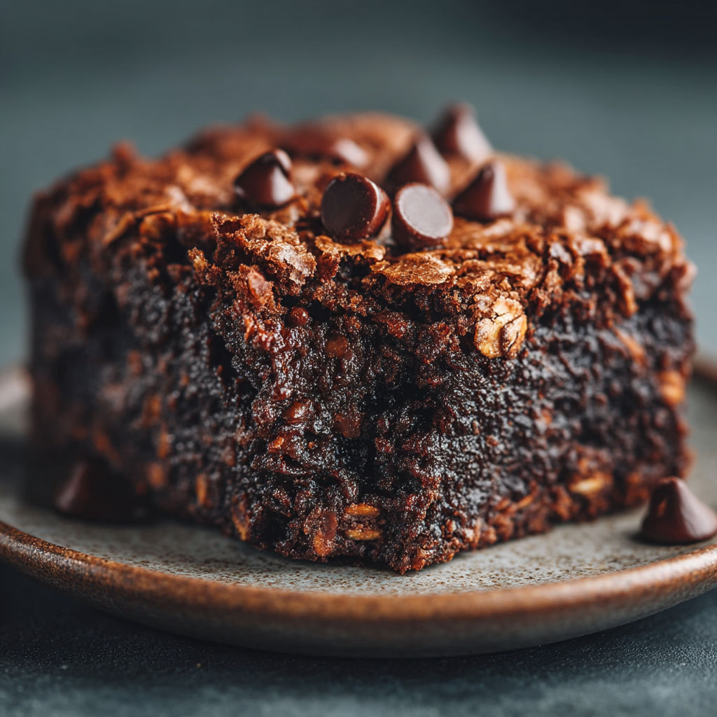 Une tarte chocolat sur un plateau.