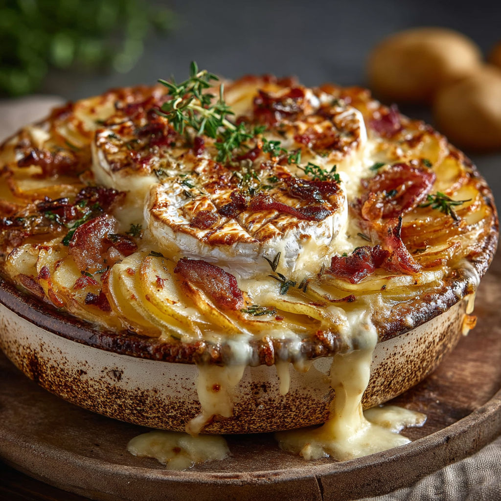 Gratin normand au Camembert.