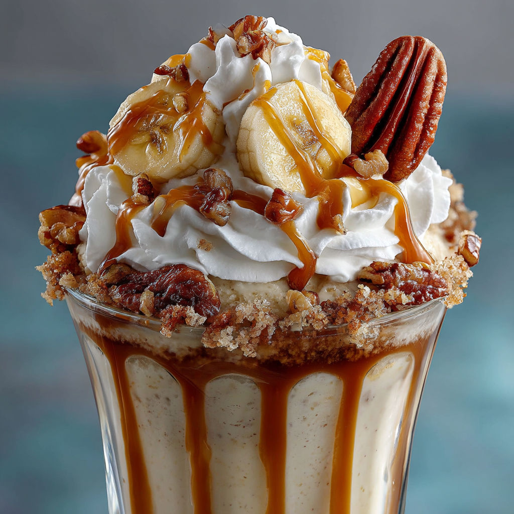 Un dessert au lait et aux bananes.