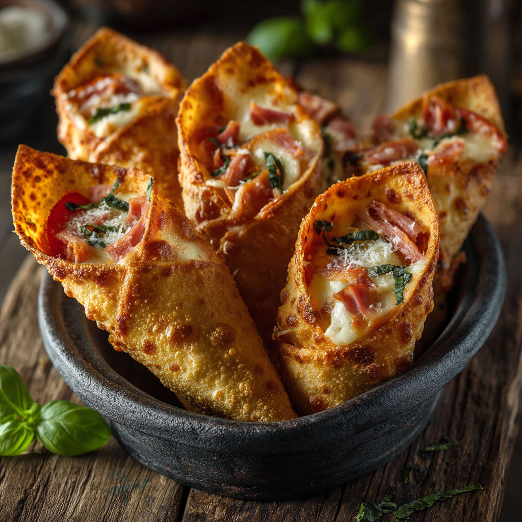 Un plat de pizza croquette.
