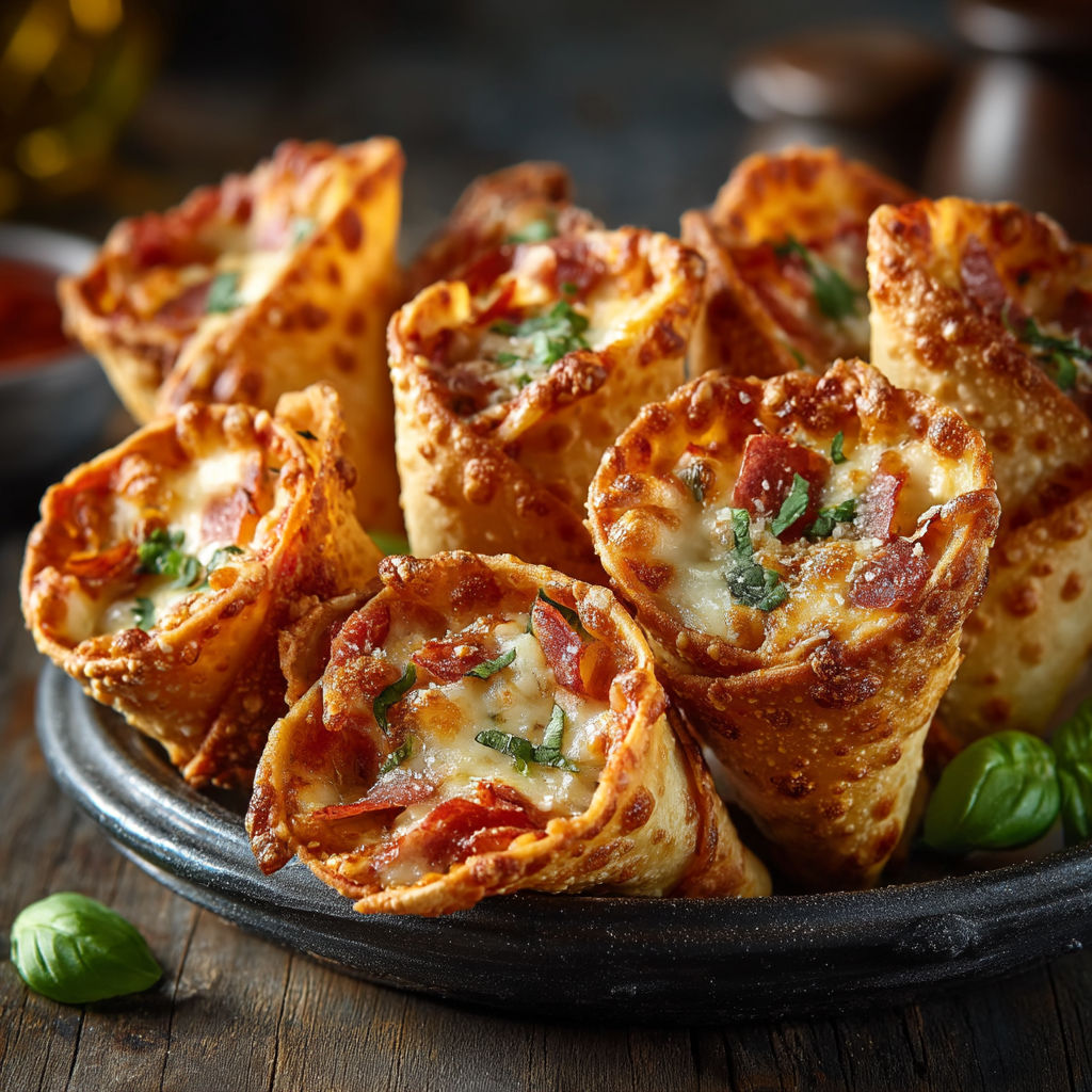 Un plat contenant des mini pizzas.