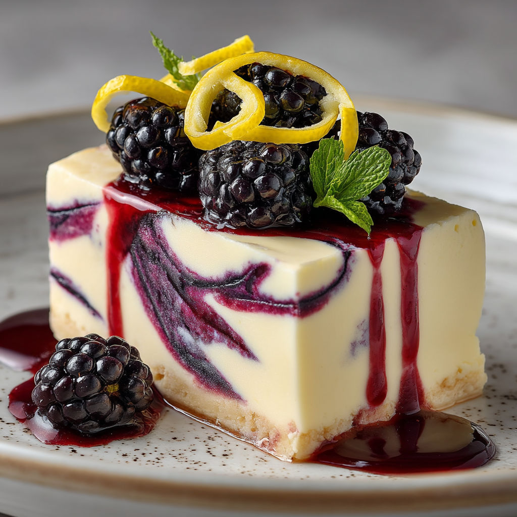 Une tartine de dessert avec des baies, des citrons et des menthes.