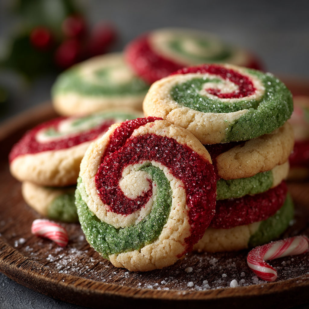 Des cookies colorés avec des spirales.