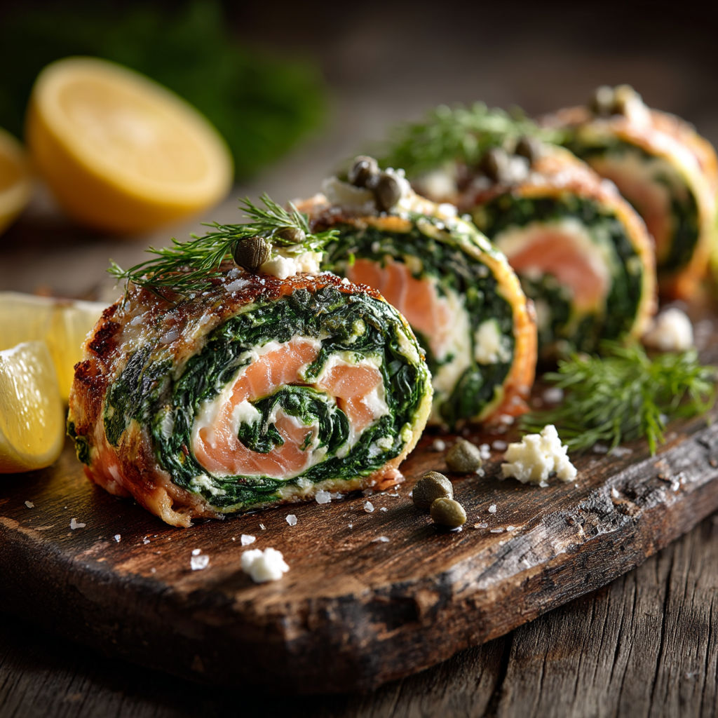 Un plat de poisson avec des légumes verts.