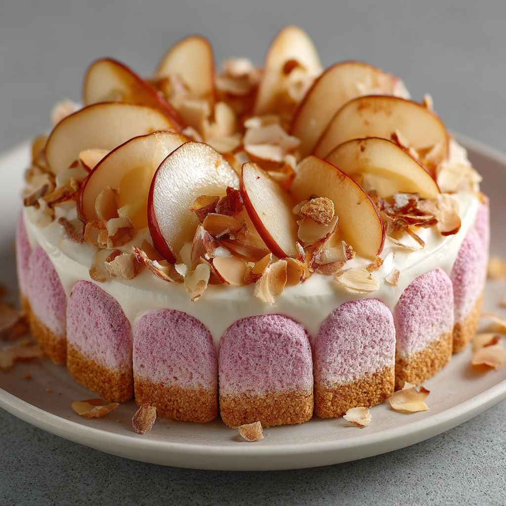 Une tarte aux pommes et noix de coco.