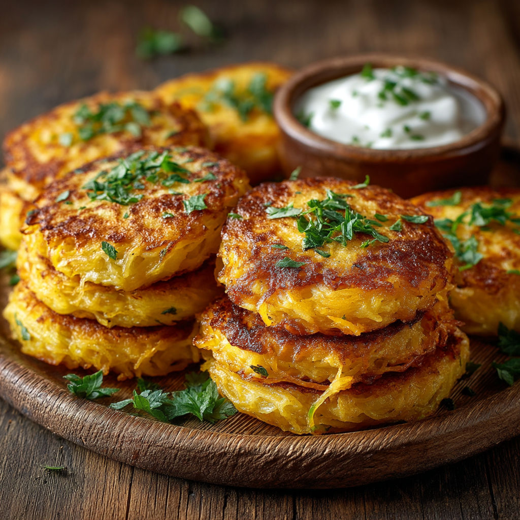 Galettes de courge spaghetti façon rosti.
