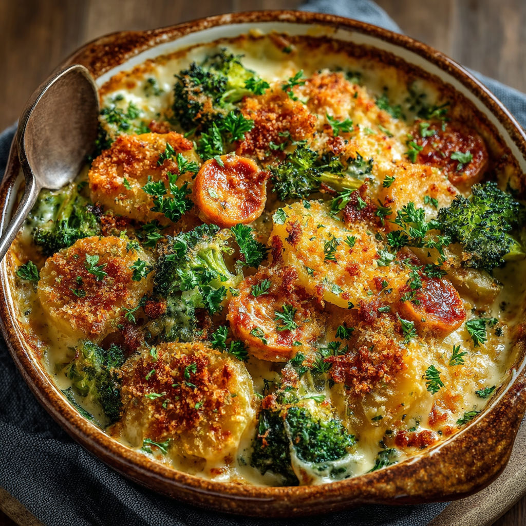 Une assiette de brocoli et de pommes de terre.