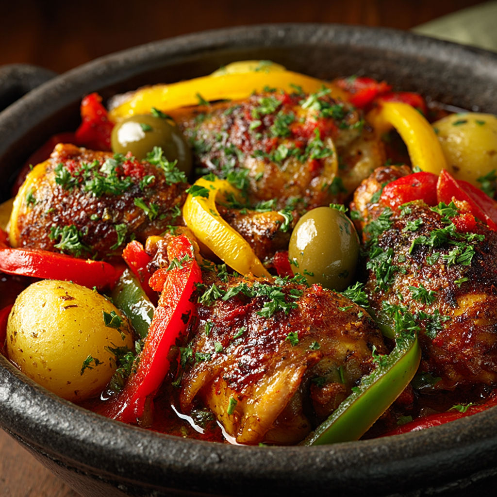 Un plat de viande avec des légumes et des oignons.