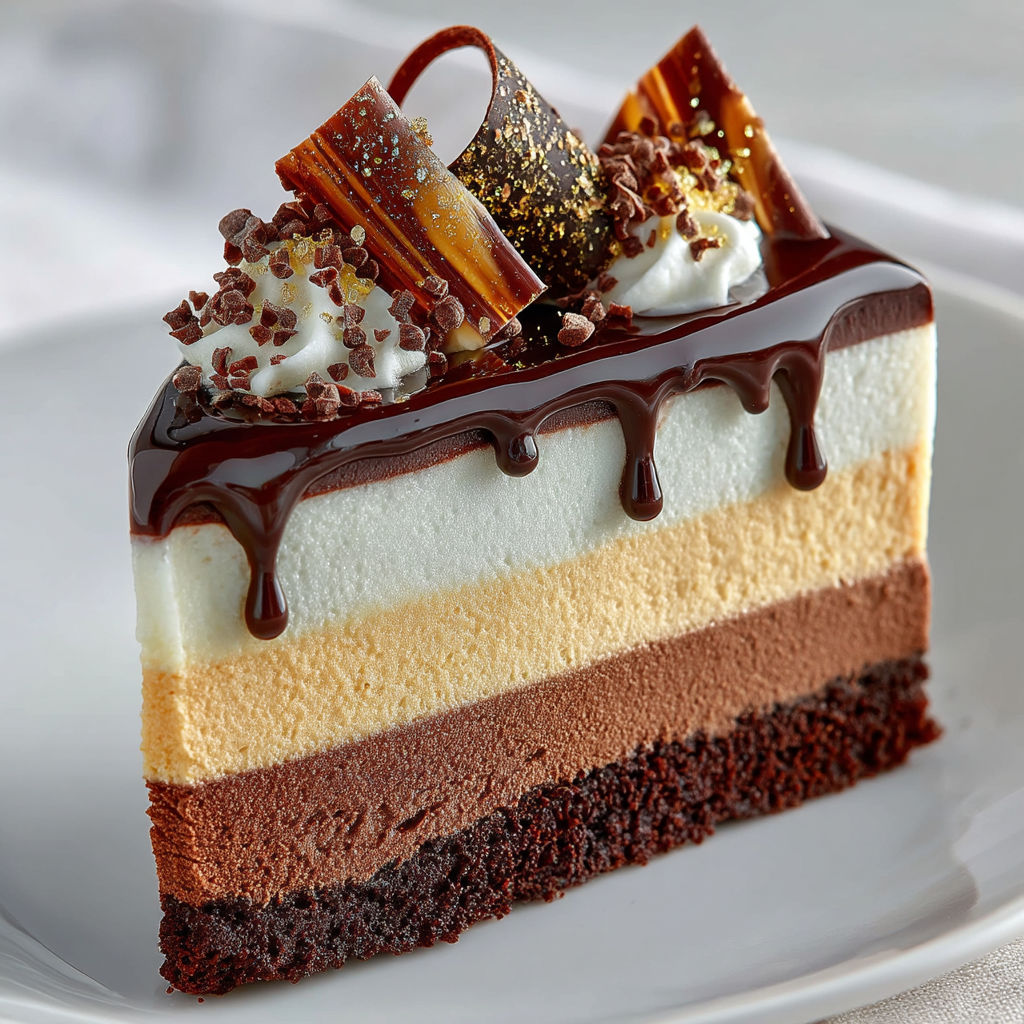 Une tarte aux fruits et au chocolat.