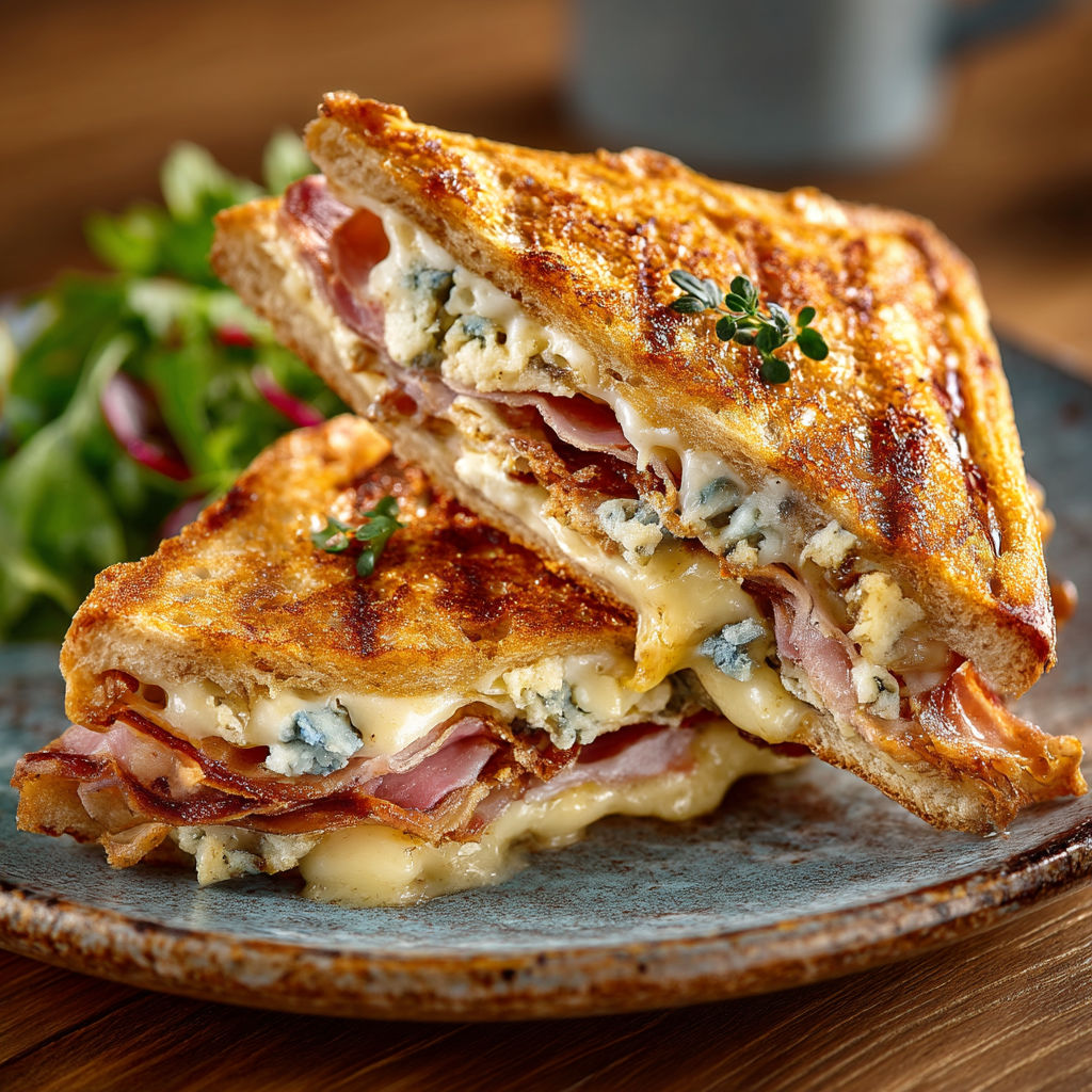 Une sandwicherie avec des ingrédients tels que du fromage, du bacon et des légumes.