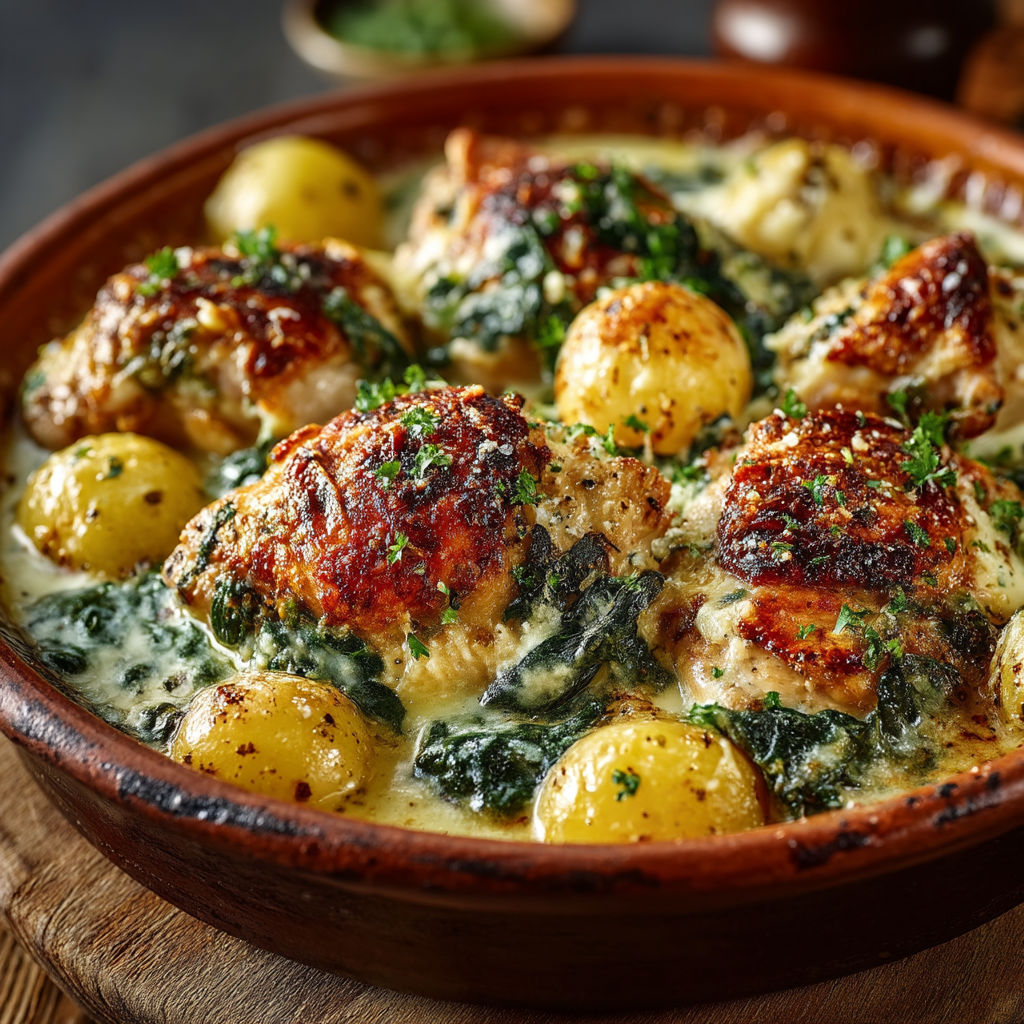 Une assiette de poulet et de légumes verts.