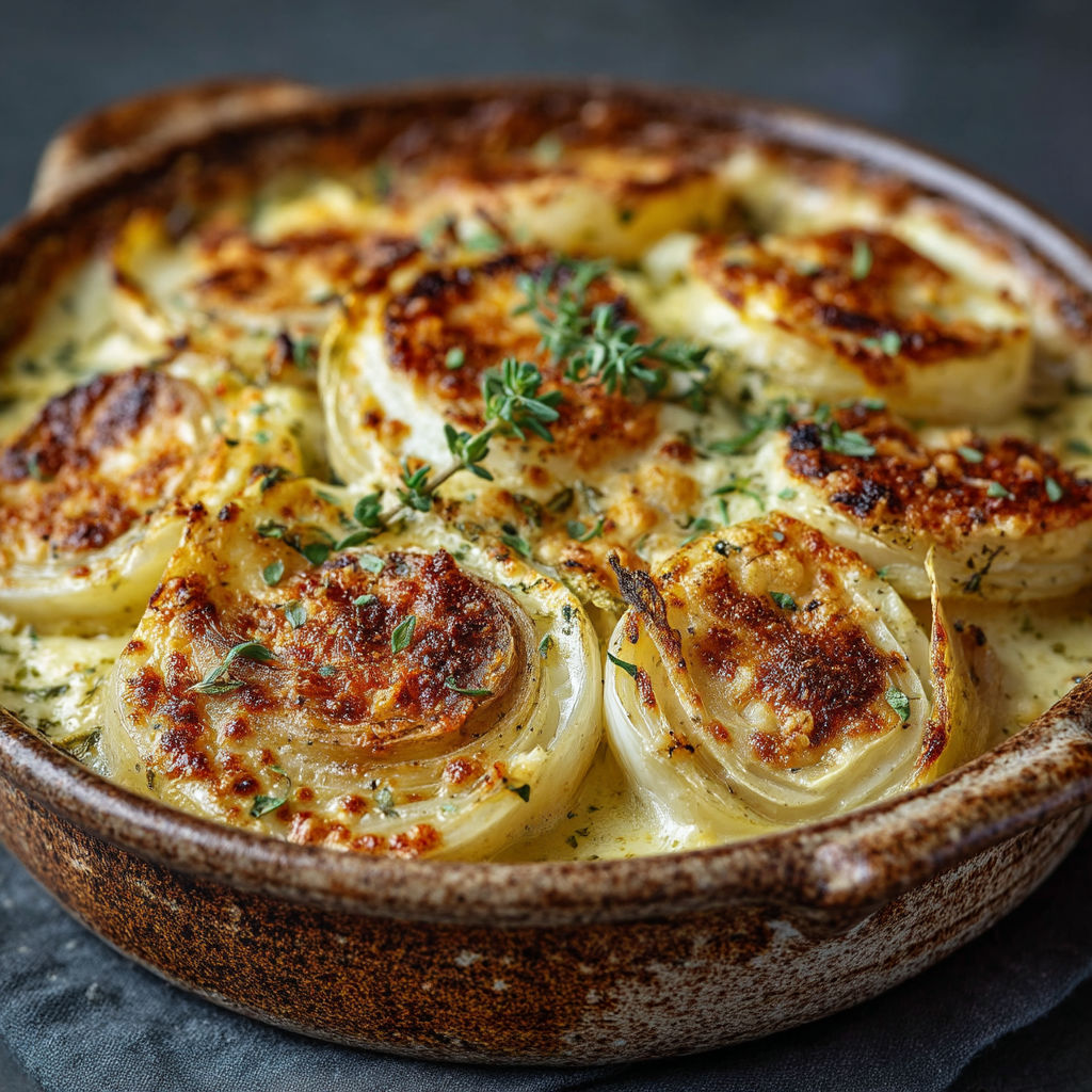 Une casserole de pommes de terre et de légumes.