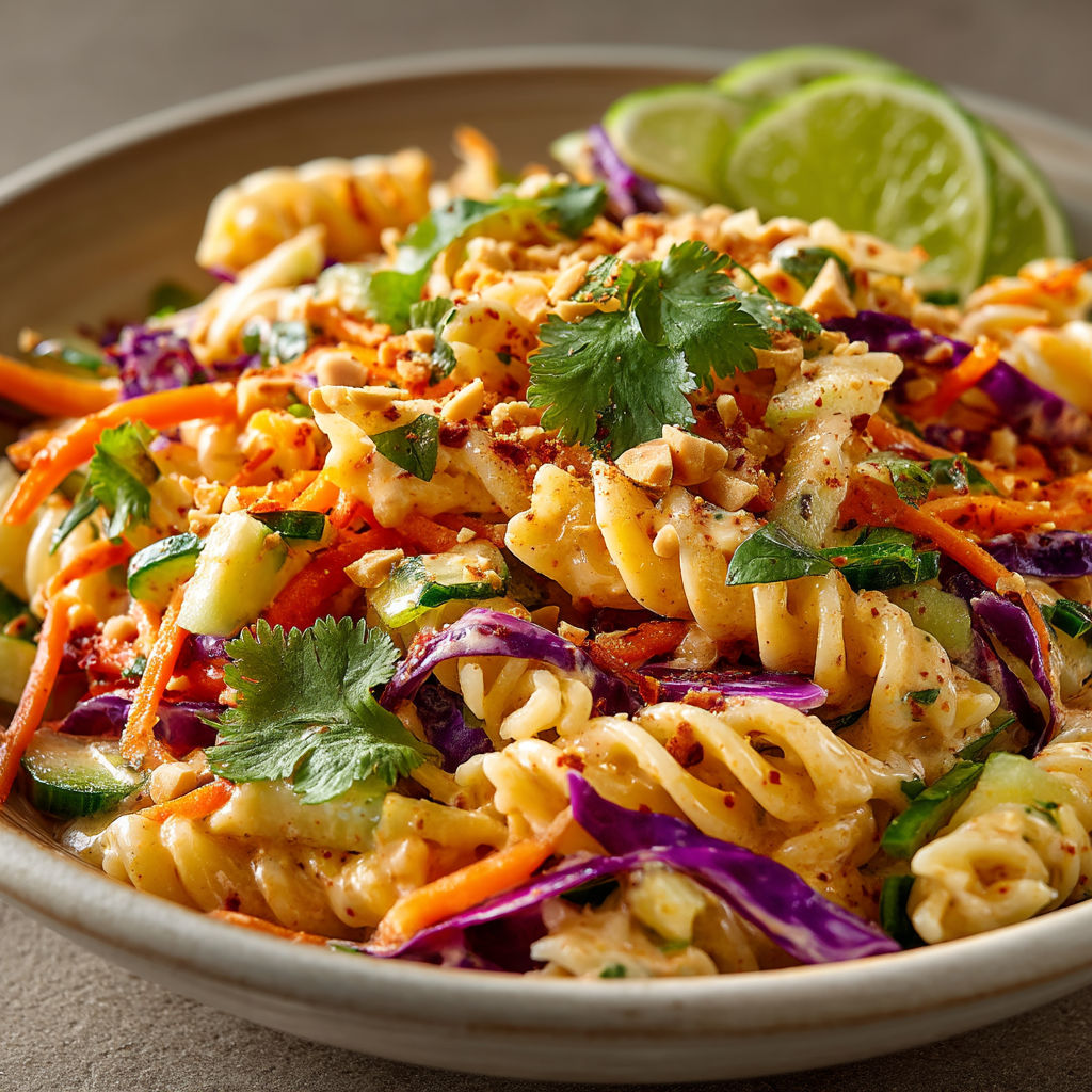 Salade de pâte façon thaï.