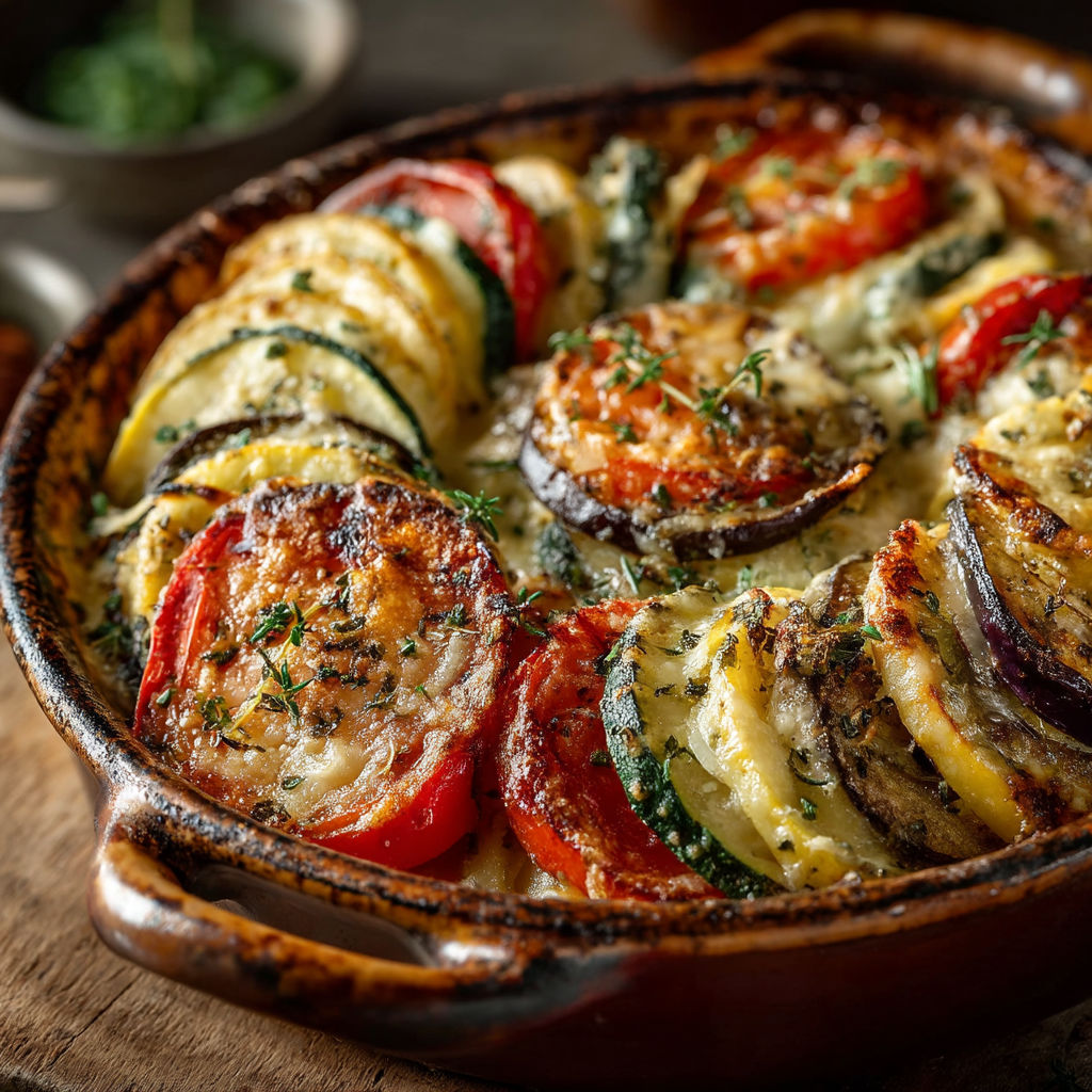 Gratin de légumes d'été.
