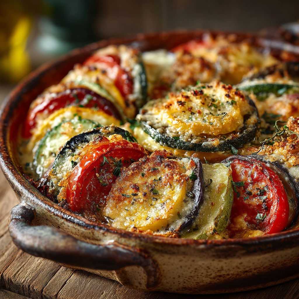 Une casserole de légumes colorés.