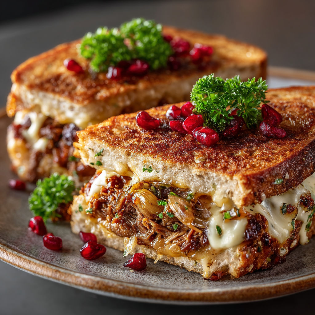 Un sandwich avec des pommes et des épinards.