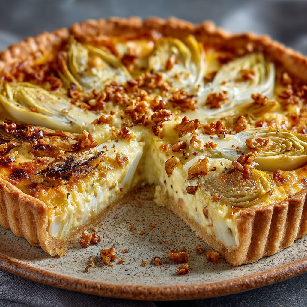 Une tarte aux endives et noix.
