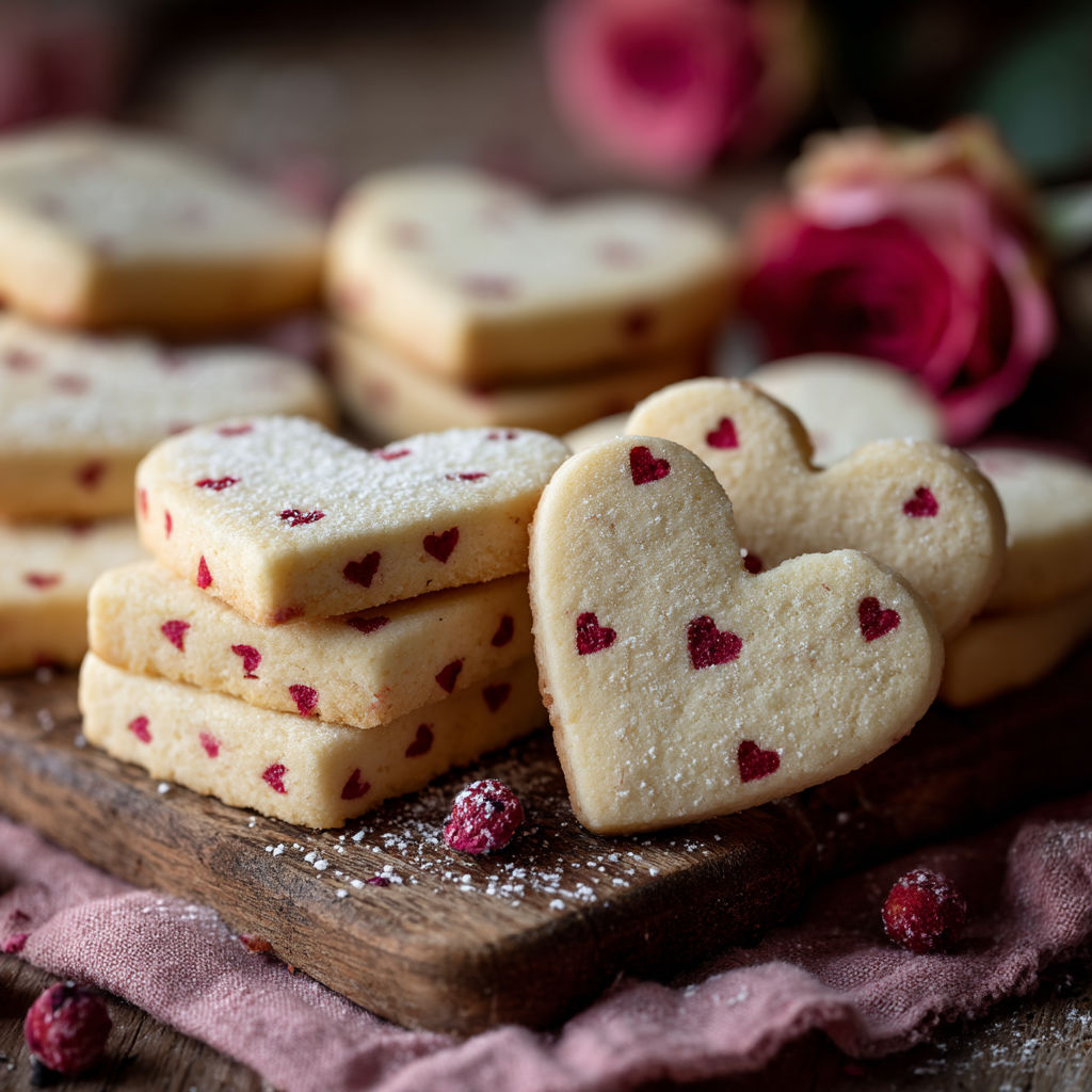 Des cookies avec des cœurs.