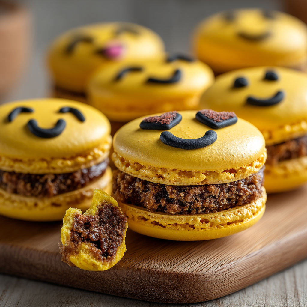 Des gâteaux aux emojis avec des coeurs et des sourires.