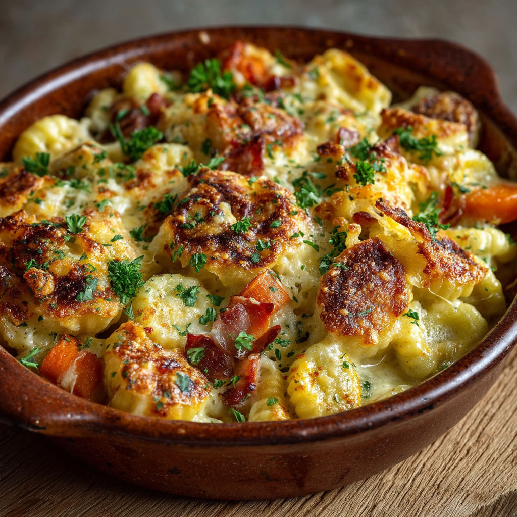 Une casserole de macaroni et de tomates.