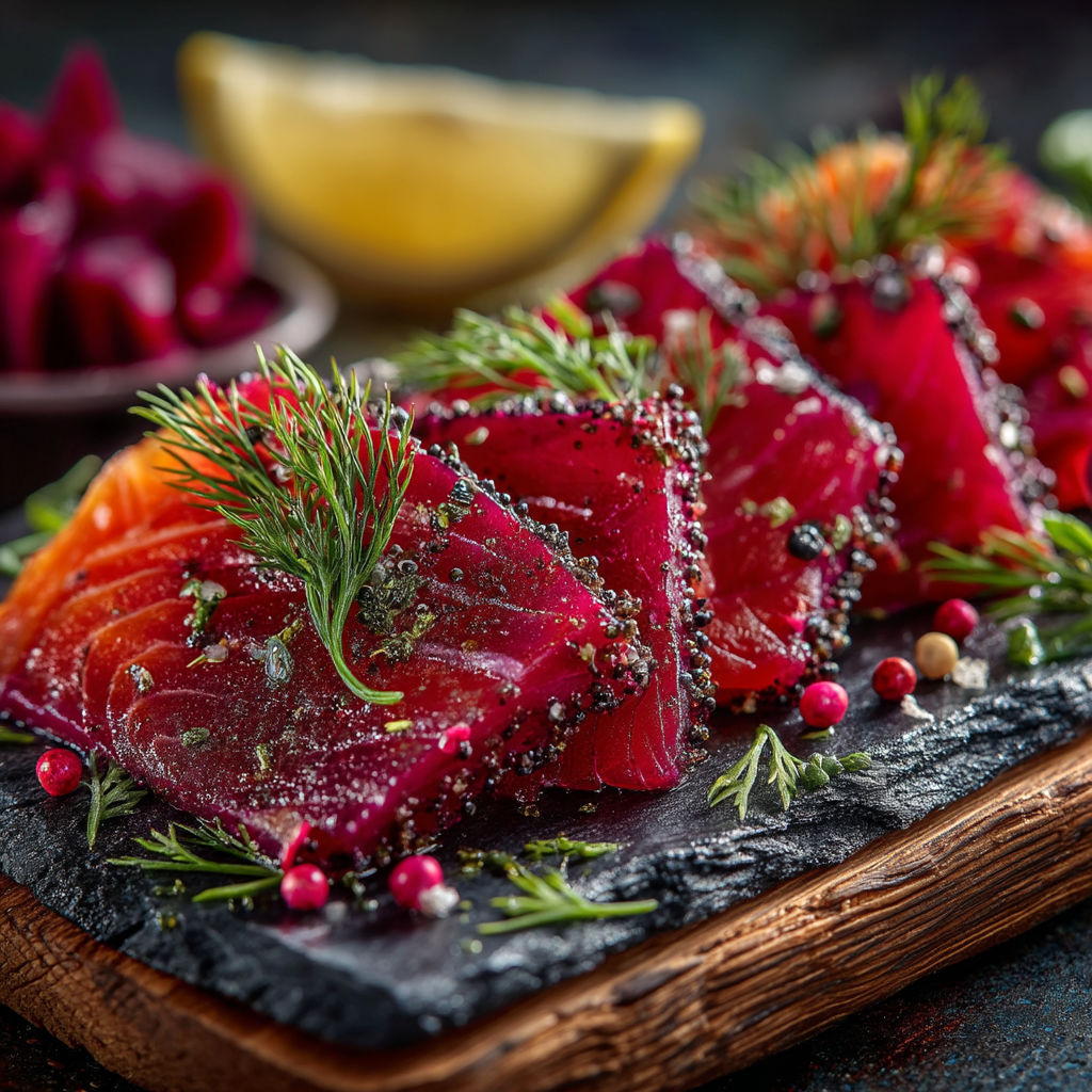 Une plaque de noix de coco avec des fruits rouges.