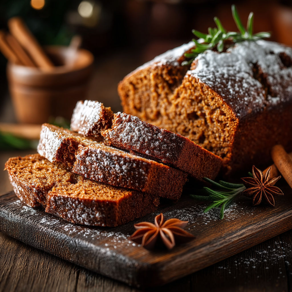Une pâte de pains d'épices maison est servie sur un plateau.