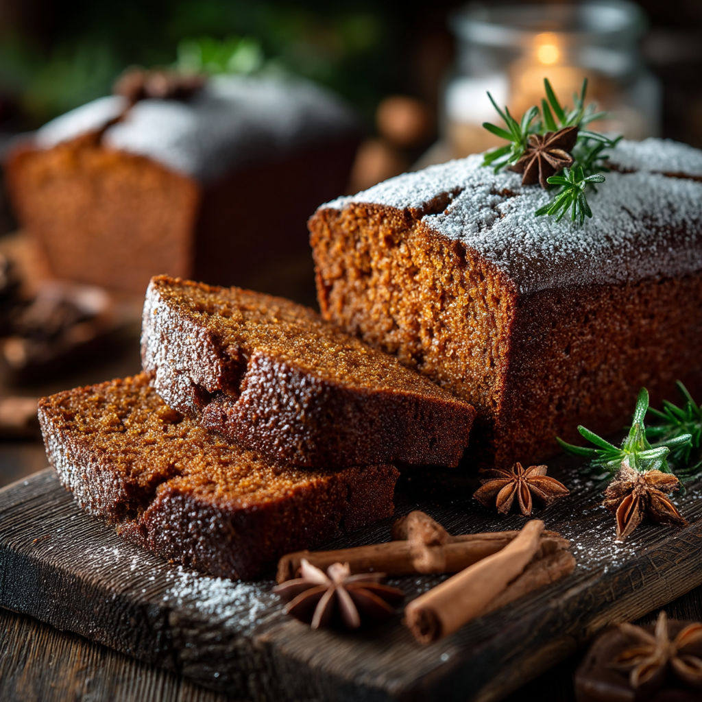 Une pâte de gâteau sur une planche de bois avec des épices et des herbes.