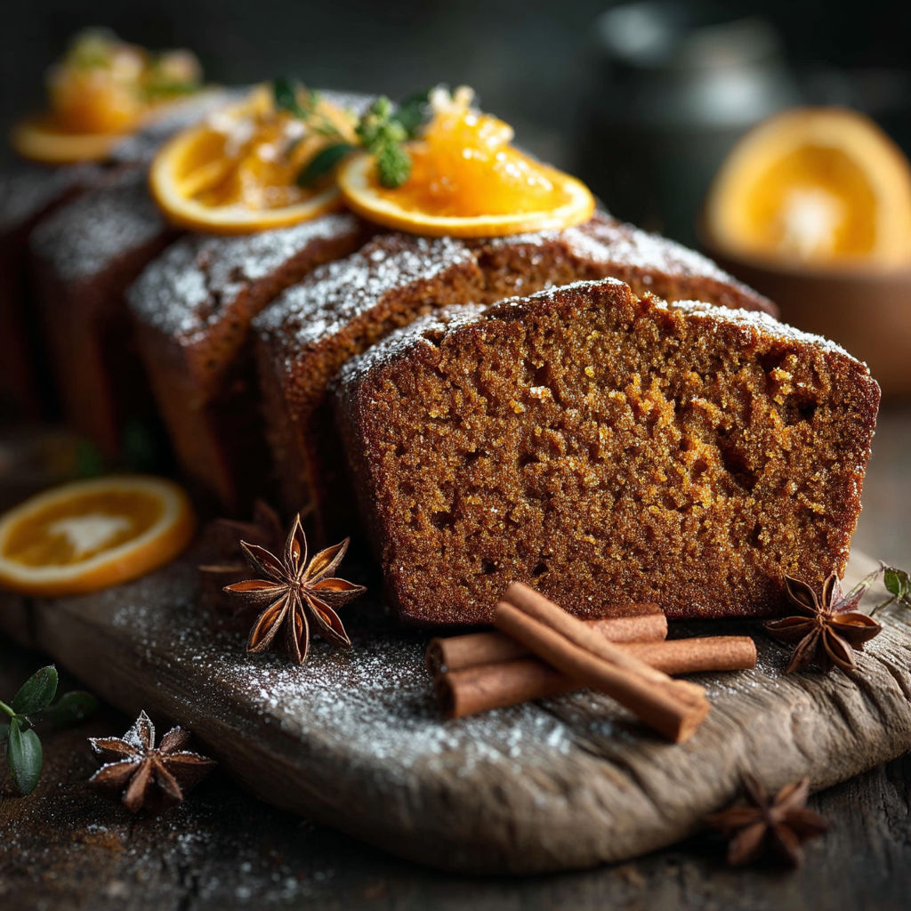 Une pâtisserie de gâteau de pommes et oranges.