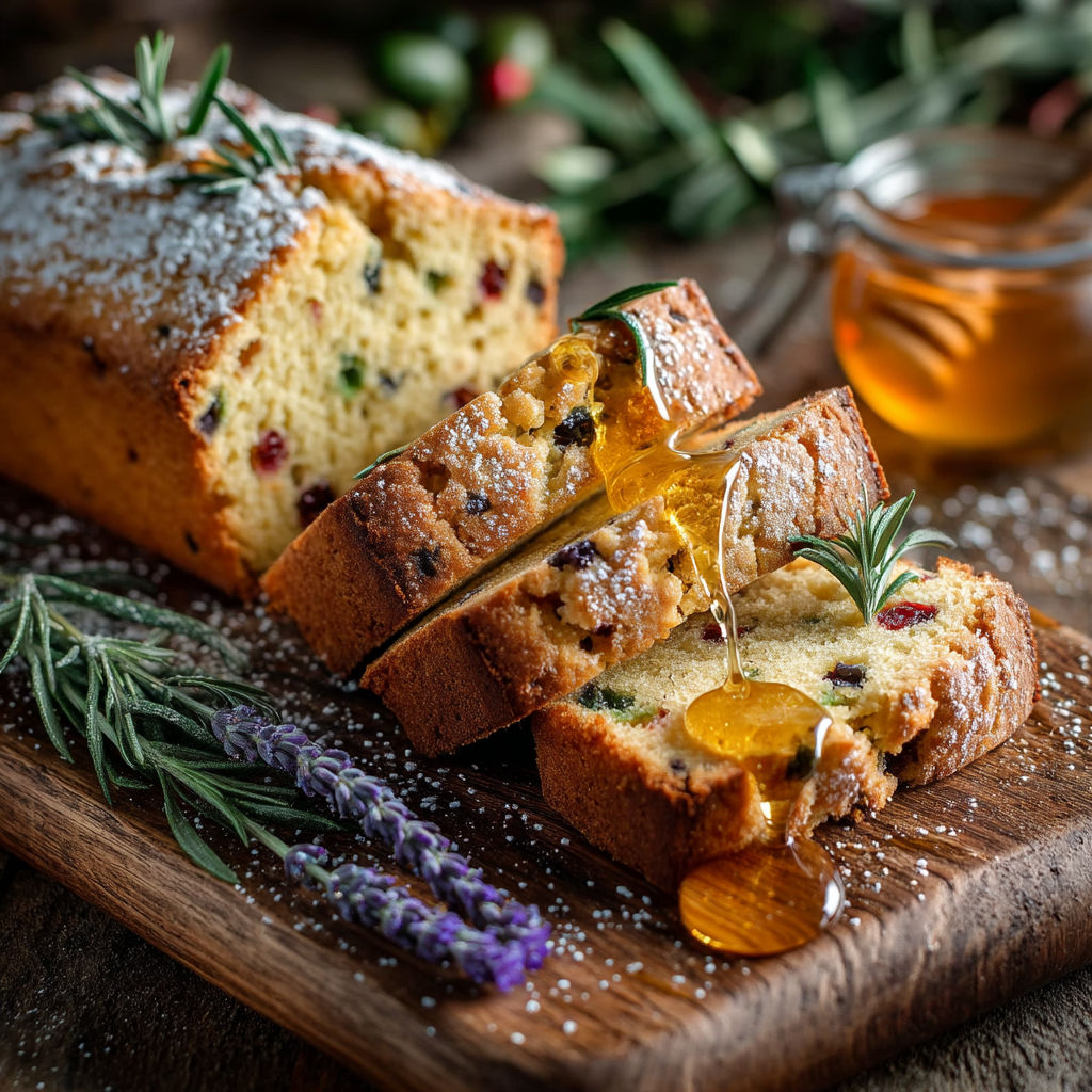 Une pâte de miel et des baies de gooseberry.